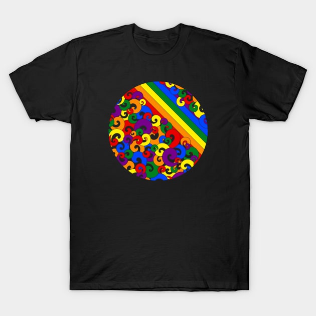 Curly Rainbow T-Shirt by masha